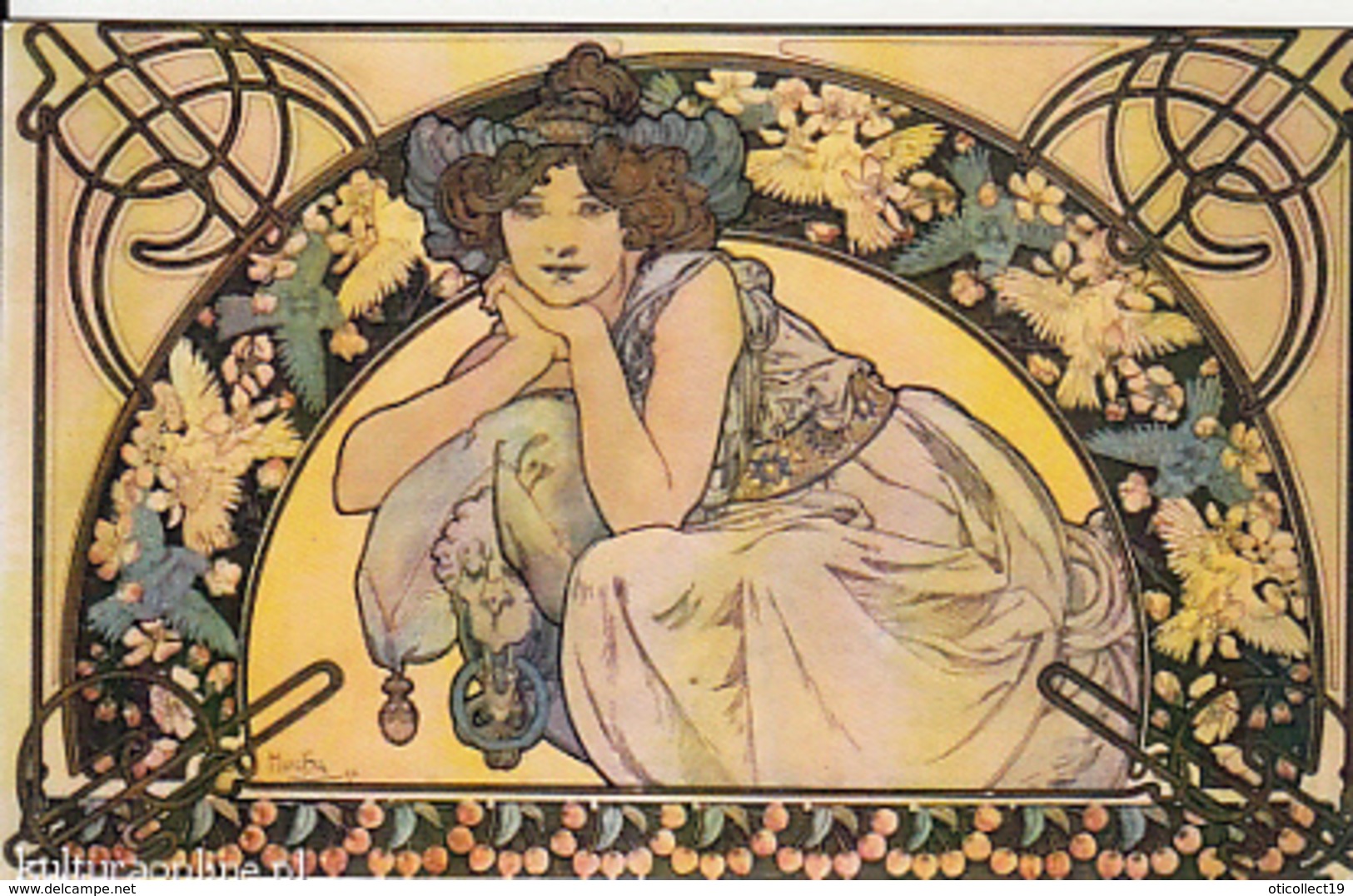 SIGNED ILLUSTRATION, ALPHONSE MUCHA- YOUNG WOMAN, ADVERTISING - Mucha, Alphonse