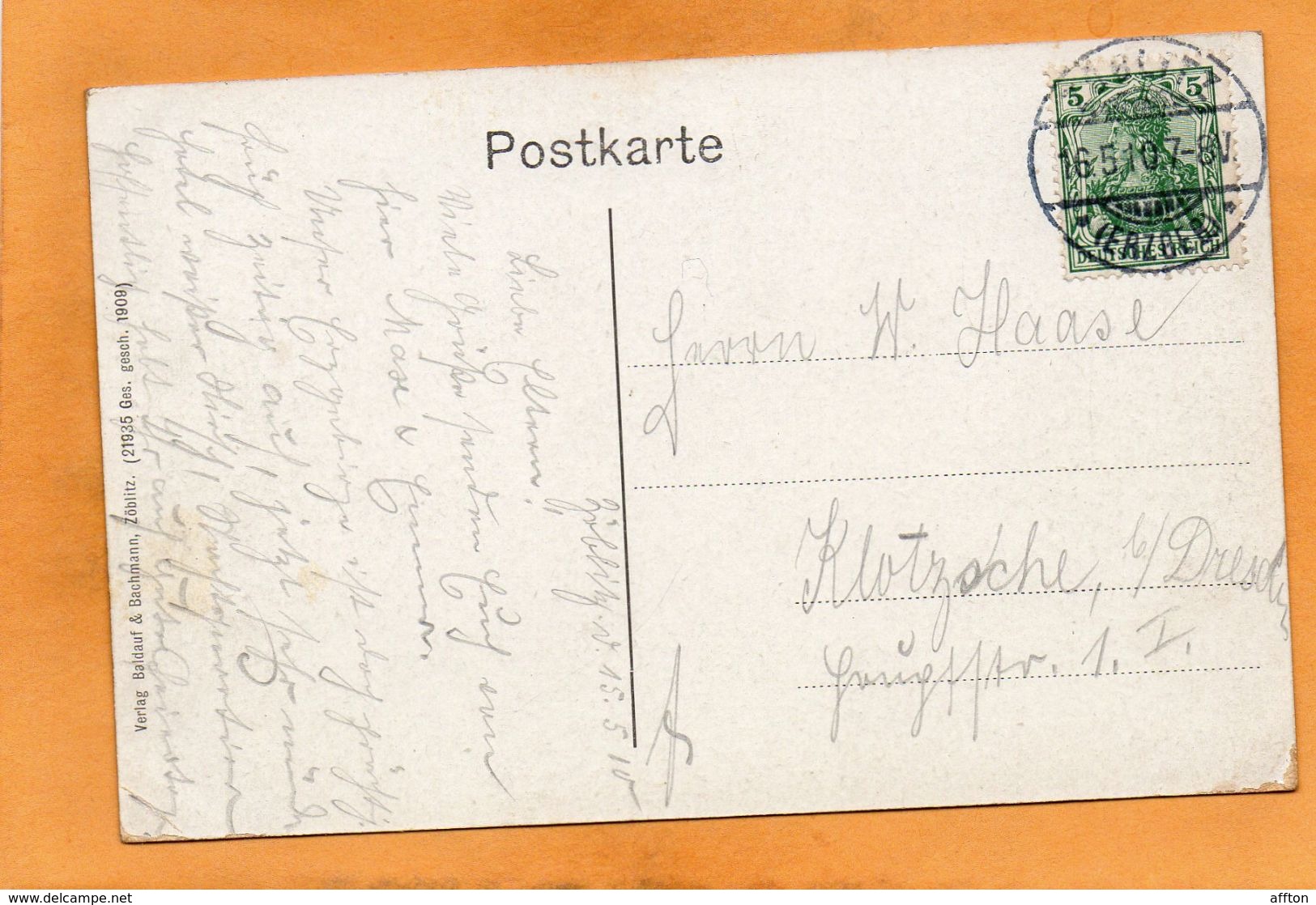 Gruss Aus Zoeblitz I Erzgeb Germany 1907 Postcard - Zöblitz