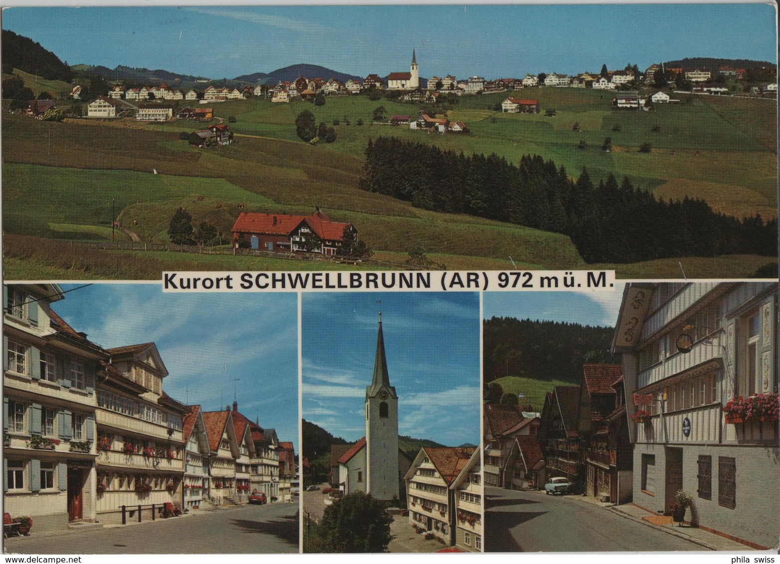 Kurort Schwellbrunn AR - Generalansicht, Dorfpartie - Photo: Gross - Schwellbrunn
