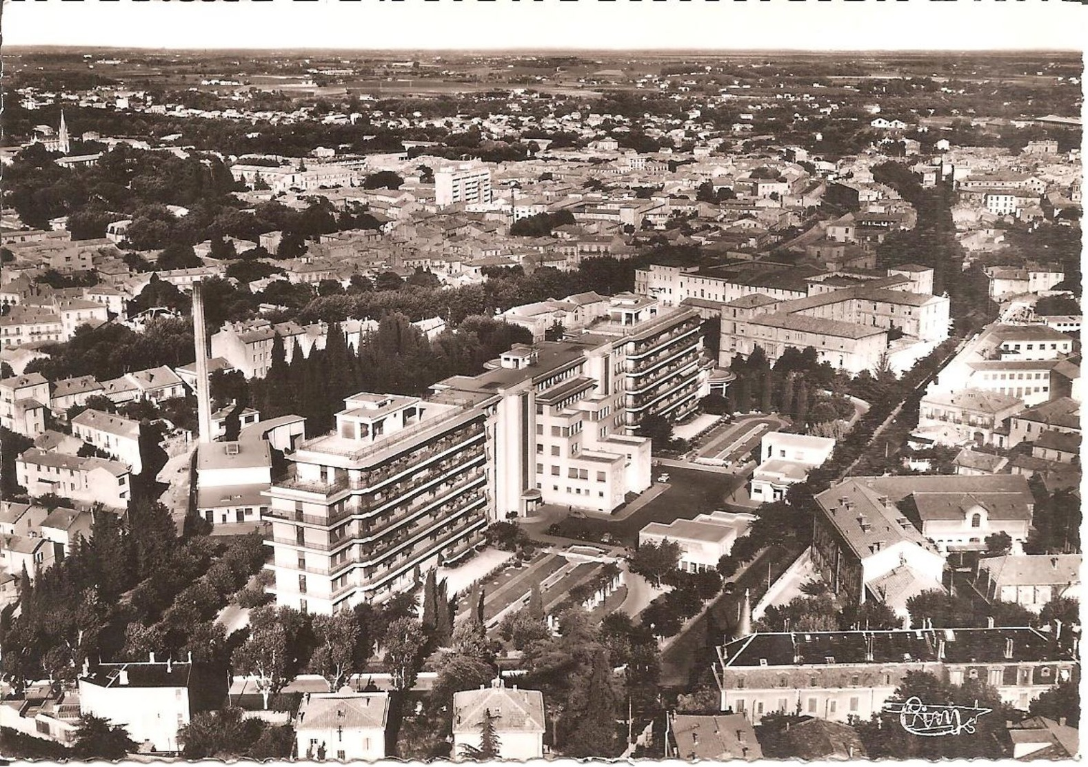 MONTPELLIER (34) Clinique St-Charles Et La Ville - Vue Aérienne En 1958  CPSM GF - Montpellier