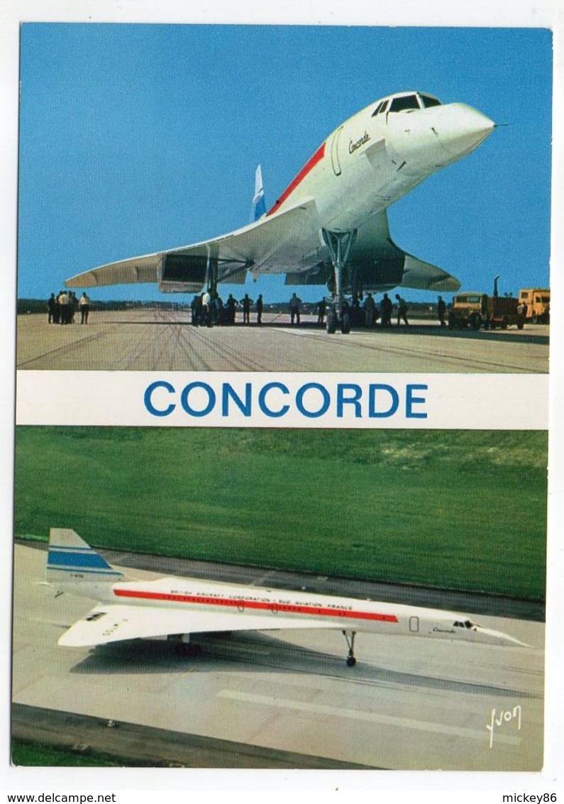 Avion---Supersonique Franco-Anglais   "Concorde" --Sud Aviation Et British Aircraft Corporation--2 Vues - 1946-....: Ere Moderne