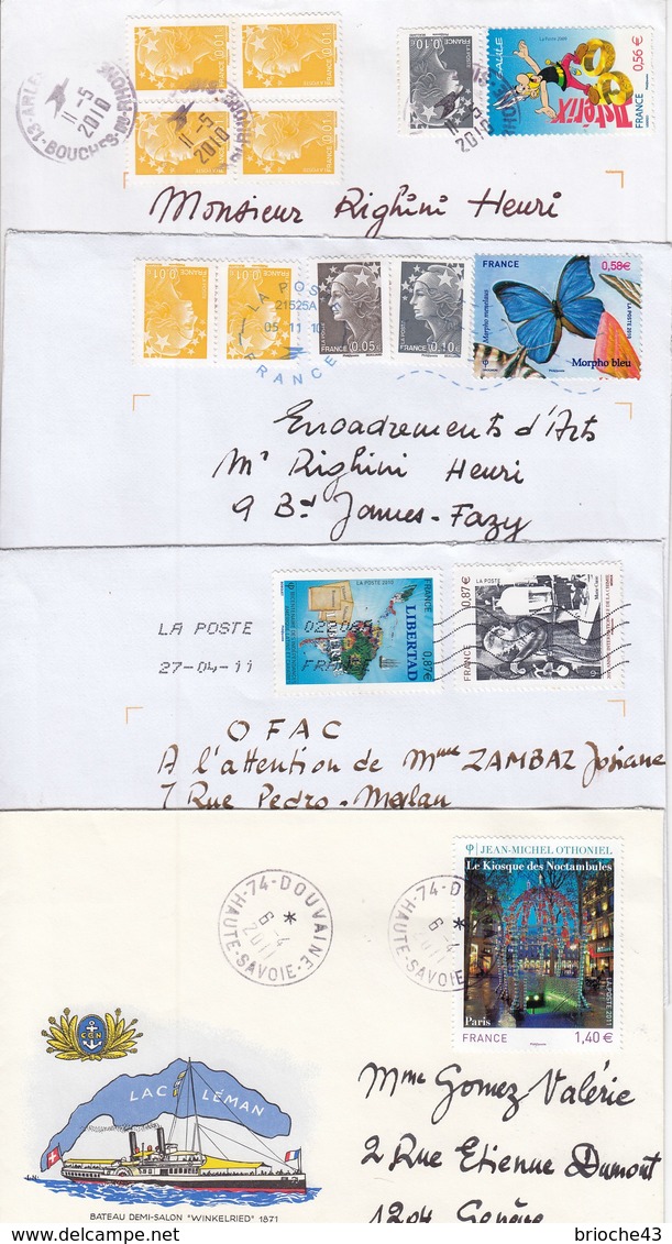 FRANCE - LOT DE COURRIER POUR GENEVE / 1 - Covers & Documents