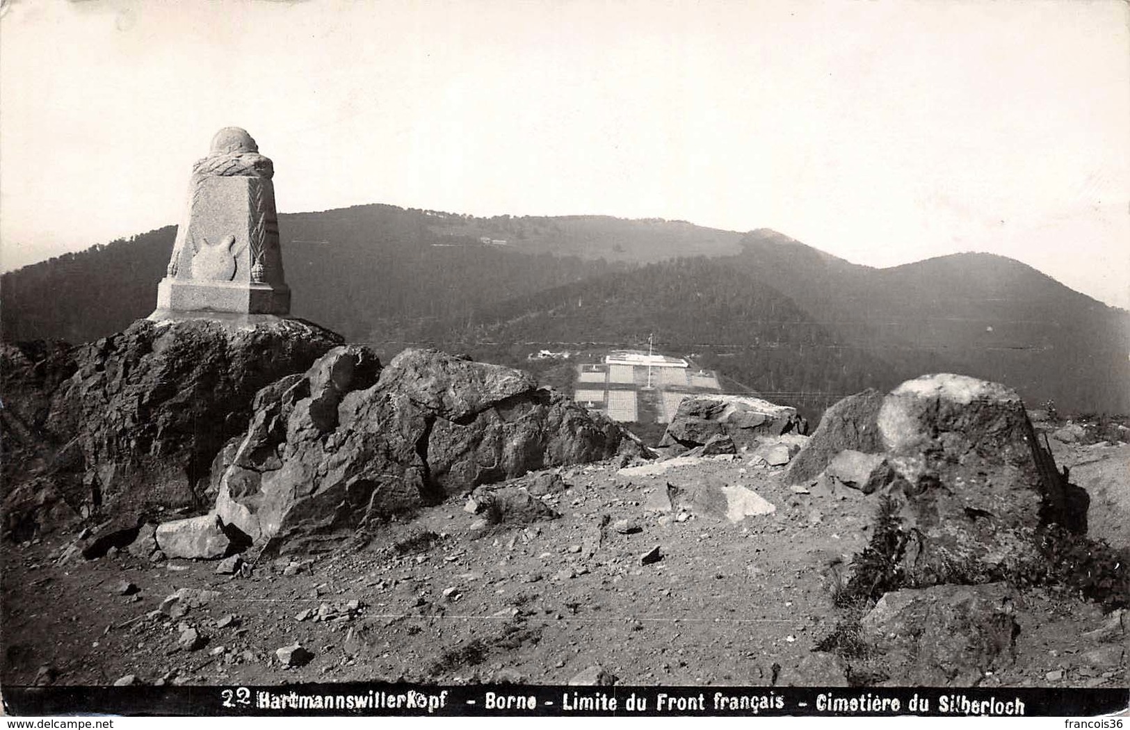 Hartmannswillerkopf (68) - Borne - Limite Du Front Français - Cimetière Du Silberloch - Autres & Non Classés