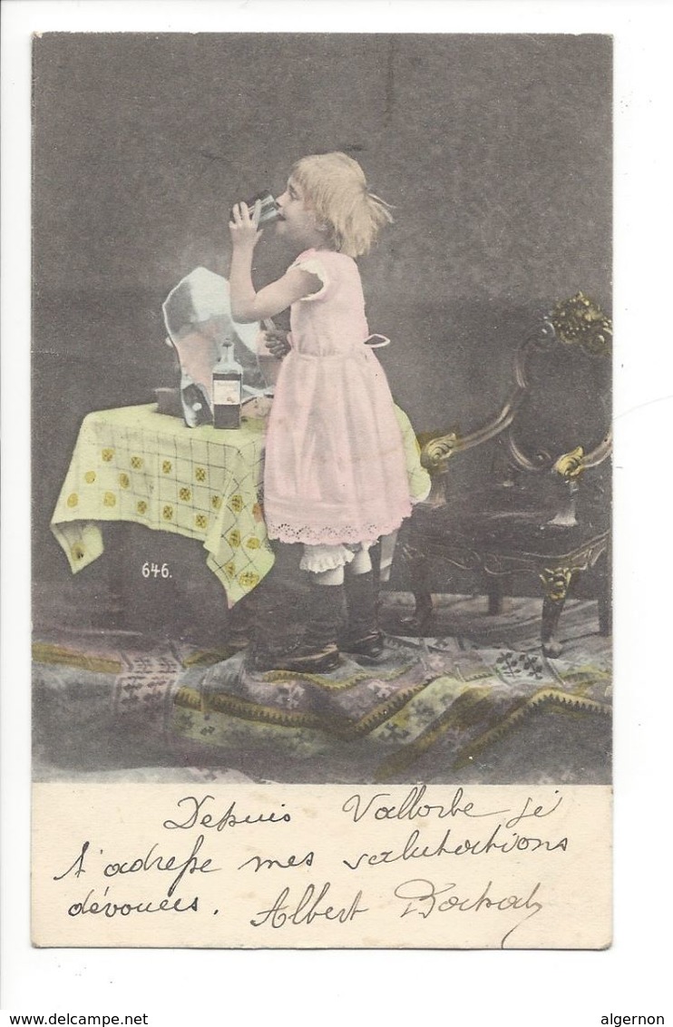 19276 - Fille Avec Boisson  Circulée En 1904 / 646 - Scènes & Paysages