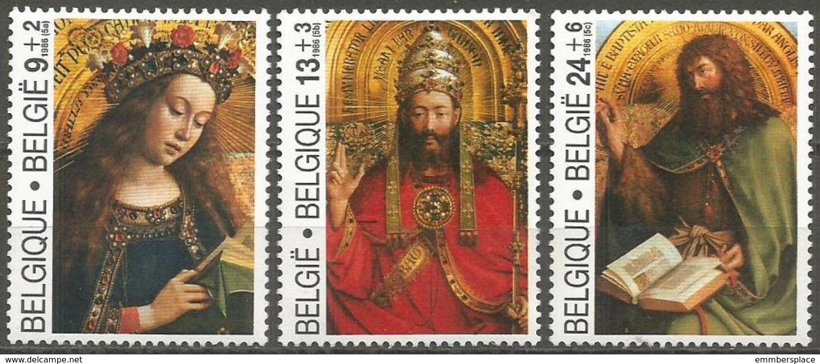 Belgium - 1986 Paintings MNH **    Sc B1048-50 - Unused Stamps