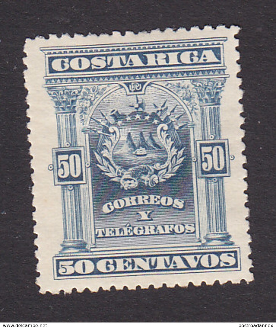 Costa Rica, Scott #40, Mint No Gum, Coat Of Arms, Issued 1892 - Costa Rica