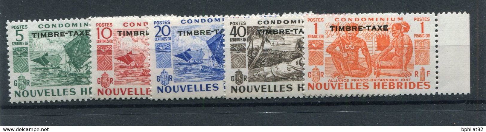 !!! NOUVELLES HEBRIDES : SERIE DE TAXES N°26/30 NEUVE ** - Unused Stamps