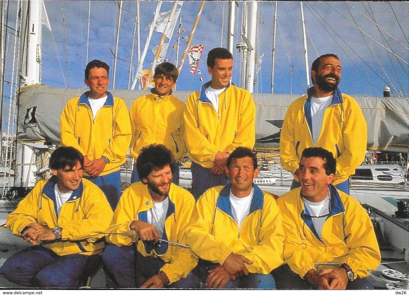 Whitbread 1993-1994 - Equipage Du Bateau La Poste Skipper Par Daniel Mallé - Carte Non Circulée - Segeln