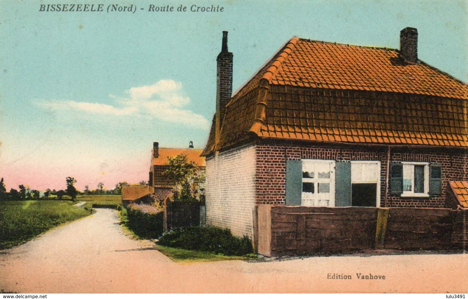 CPA - BISSEZEELE (59) - Aspect De La Route De Vanhove Dans Les Années 20 / 30 - Autres & Non Classés