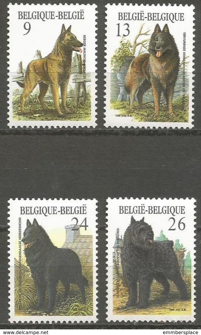 Belgium - 1986 Dogs MNH **    Sc 1243-6 - Ongebruikt