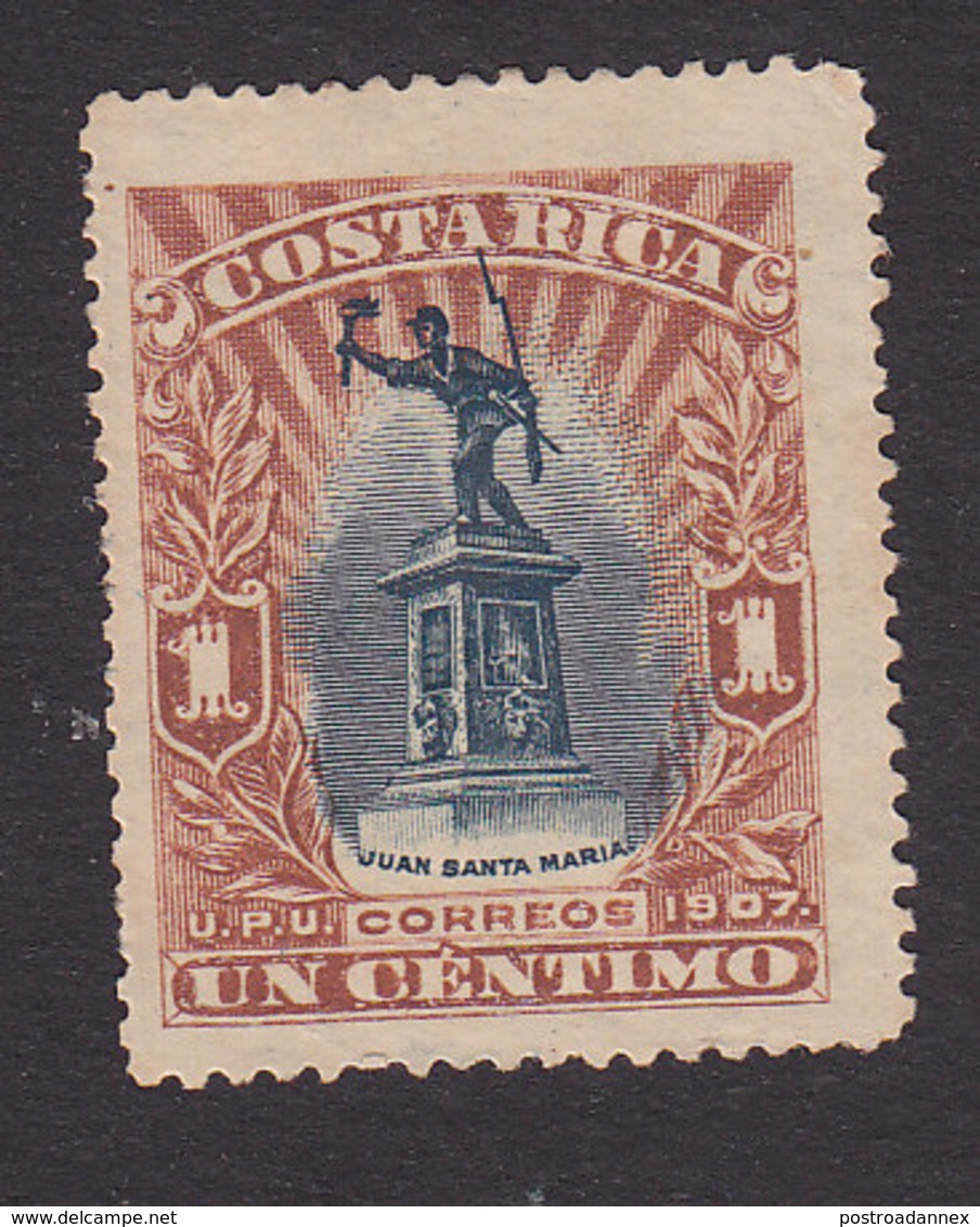 Costa Rica, Scott #59, Mint No Gum, Statue Of Juan Santamaria, Issued 1907 - Costa Rica
