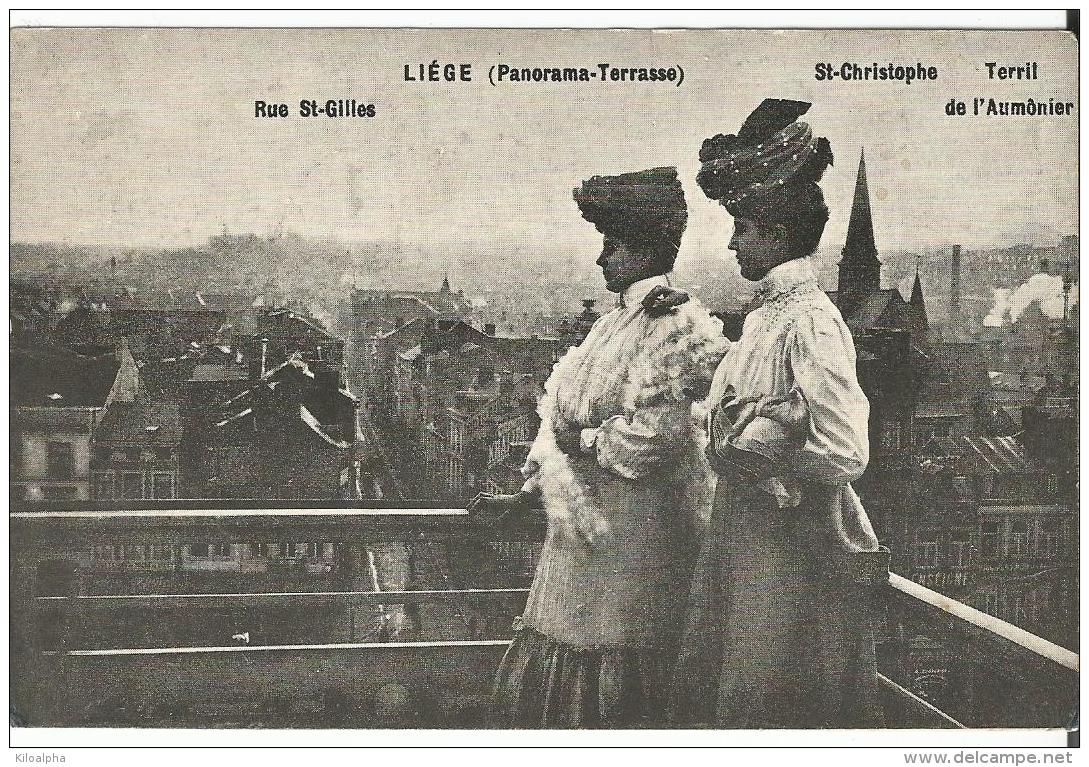 Liège (panorama) Et Publicité (2 Scans) - Liege