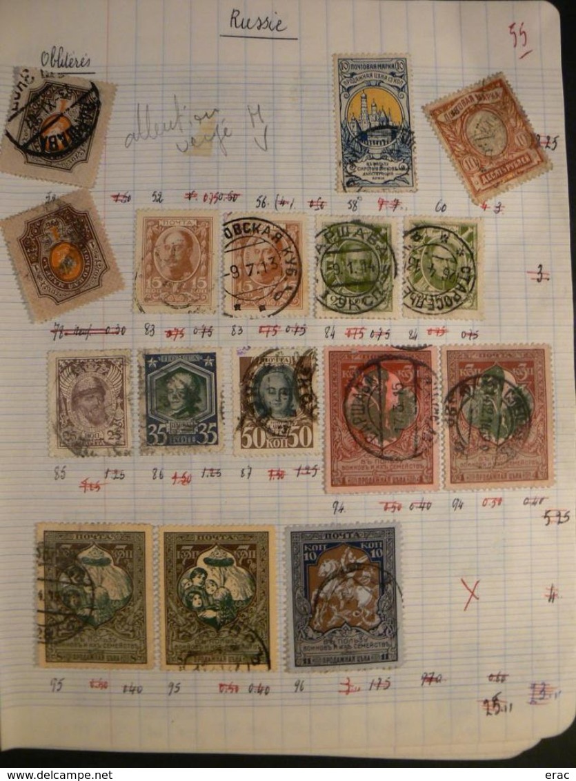 Russie - Timbres Anciens Oblitérés (et Quelques Neufs *) - Collections (without Album)