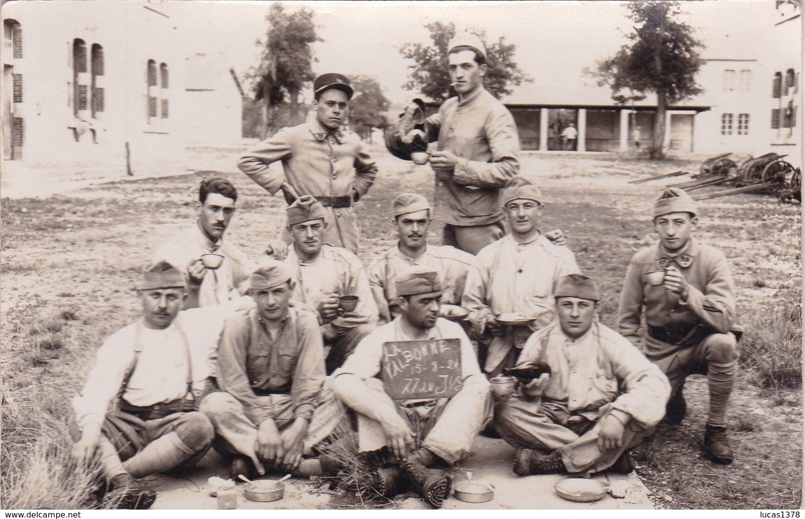 01 / LA VALBONNE / CARTE PHOTO 99 EME REGIMENT / 15/08/1924 / 77 AU JUS - Sin Clasificación