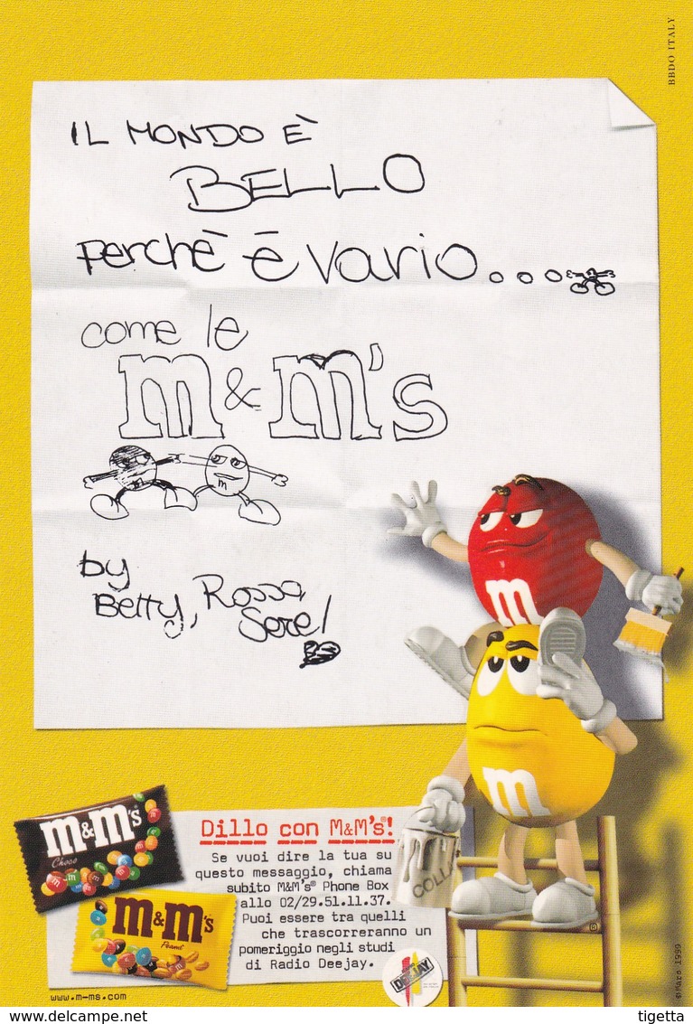 PROMOCARD N°  1179/3   M&M' S - Pubblicitari