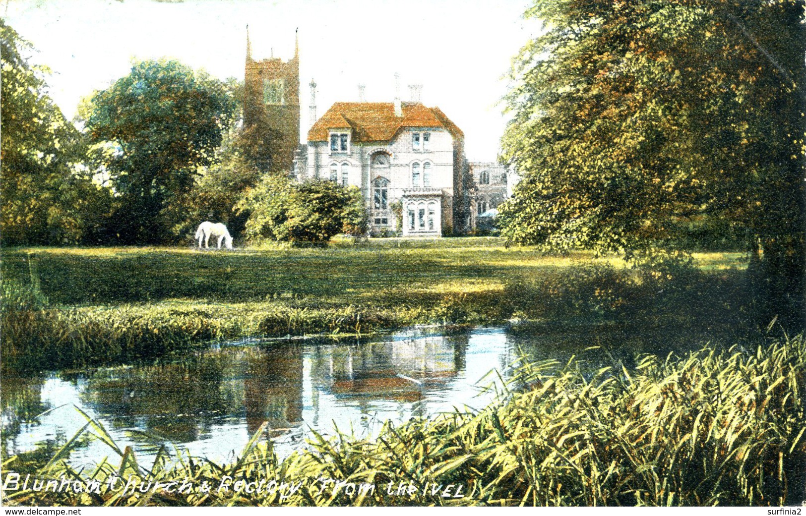 BEDS - BLUNHAM CHURCH AND RECTORY FROM THE IVEL 1906 Bd287 - Autres & Non Classés