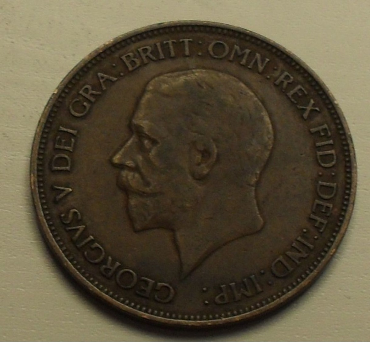 1936 - Grande Bretagne - Great Britain - ONE PENNY, GEORGE V, Smaller Head, KM 838 - D. 1 Penny