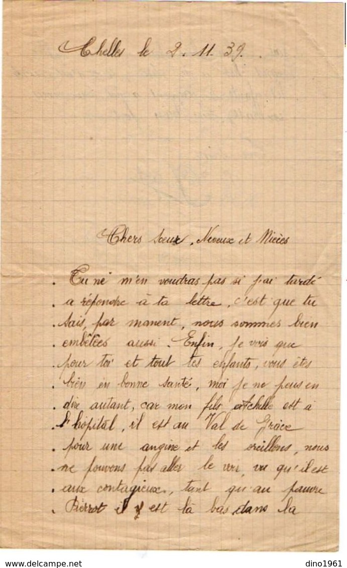 VP11.843 - Guerre 39 / 45 - Lettre De Mme DUCROT à CHELLES - Manuscripts