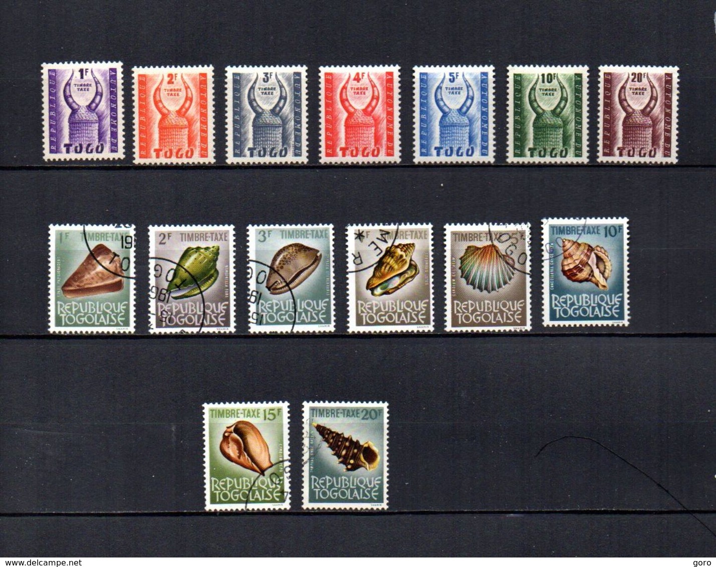 Togo  1957-65  ,-   Y&T Nº   48/54-62/69   Taxa - Togo (1960-...)