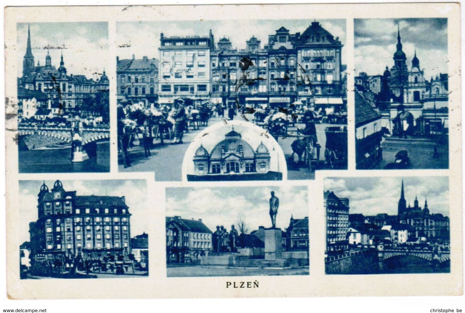 Plzen, Card With 7 Views (pk41930) - Tchéquie