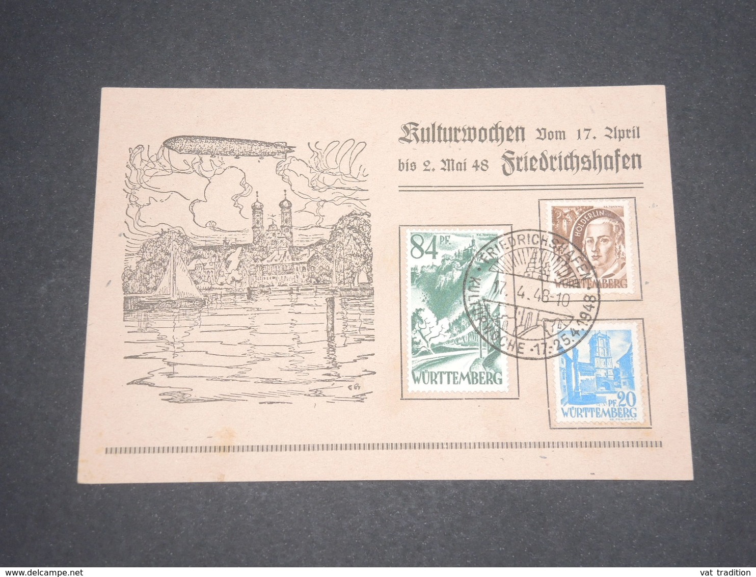 ALLEMAGNE / WURTTEMBERG - Carte Souvenir De Friedrichshafen En 1948 - L 12944 - Autres & Non Classés