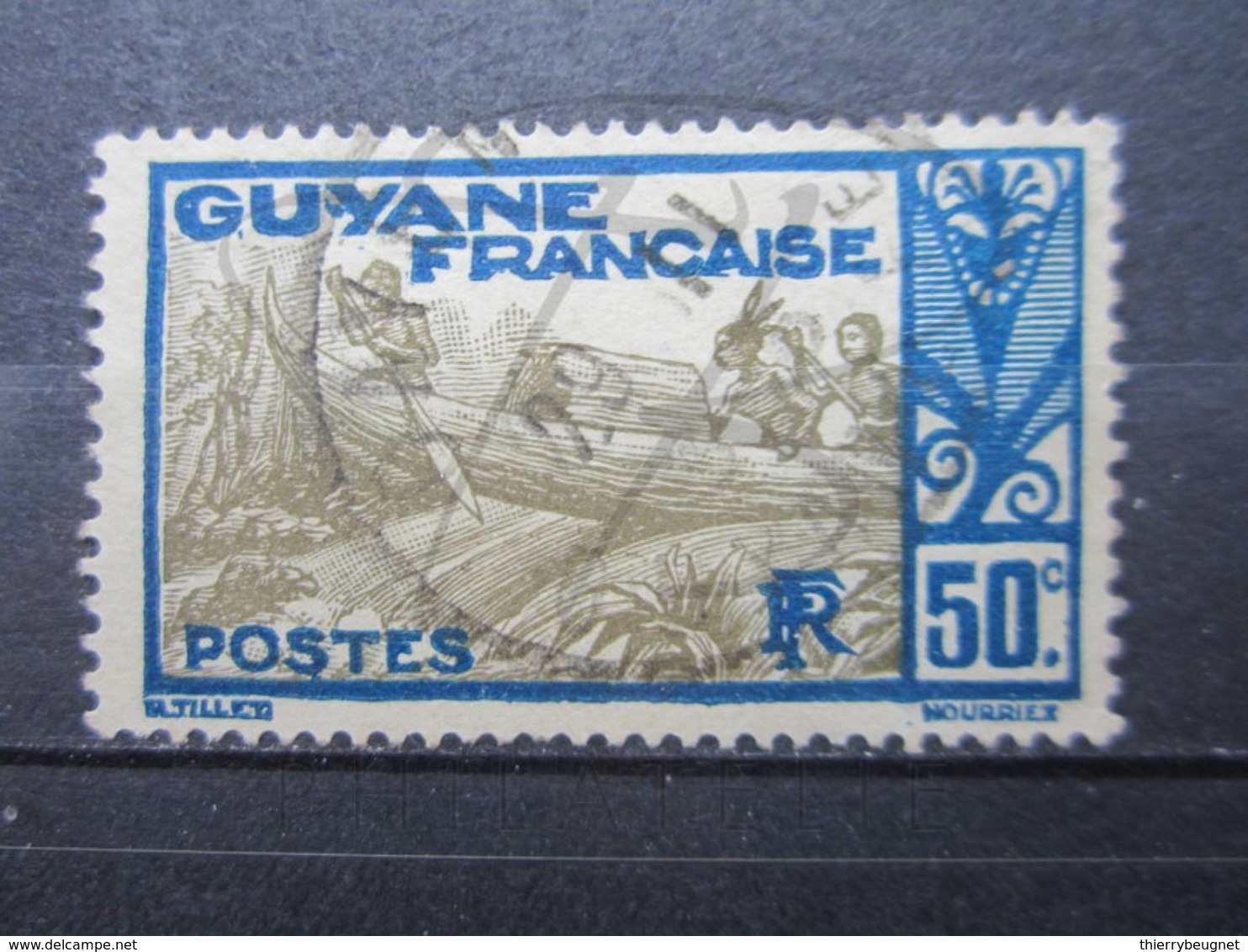 VEND BEAU TIMBRE DE GUYANE N° 120 , OBLITERATION " CAYENNE " !!! (b) - Oblitérés