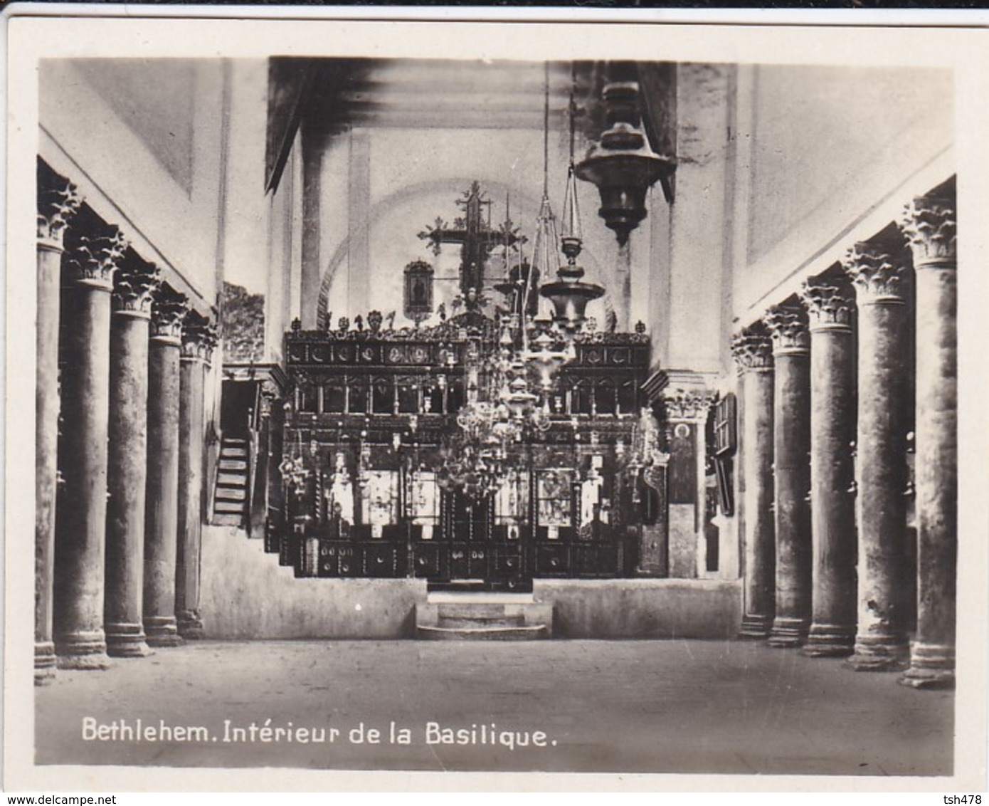 MINI-PHOTO D'éditeur---PALESTINE---BETHLEHEM--intérieur De La Basilique--voir 2 Scans - Autres & Non Classés