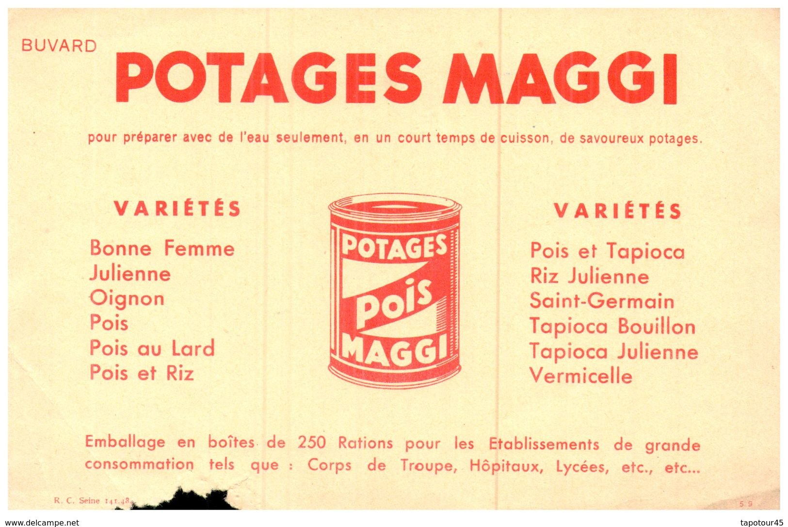 Po Ma/Buvard    Potage Maggi (N= 1) - Potages & Sauces