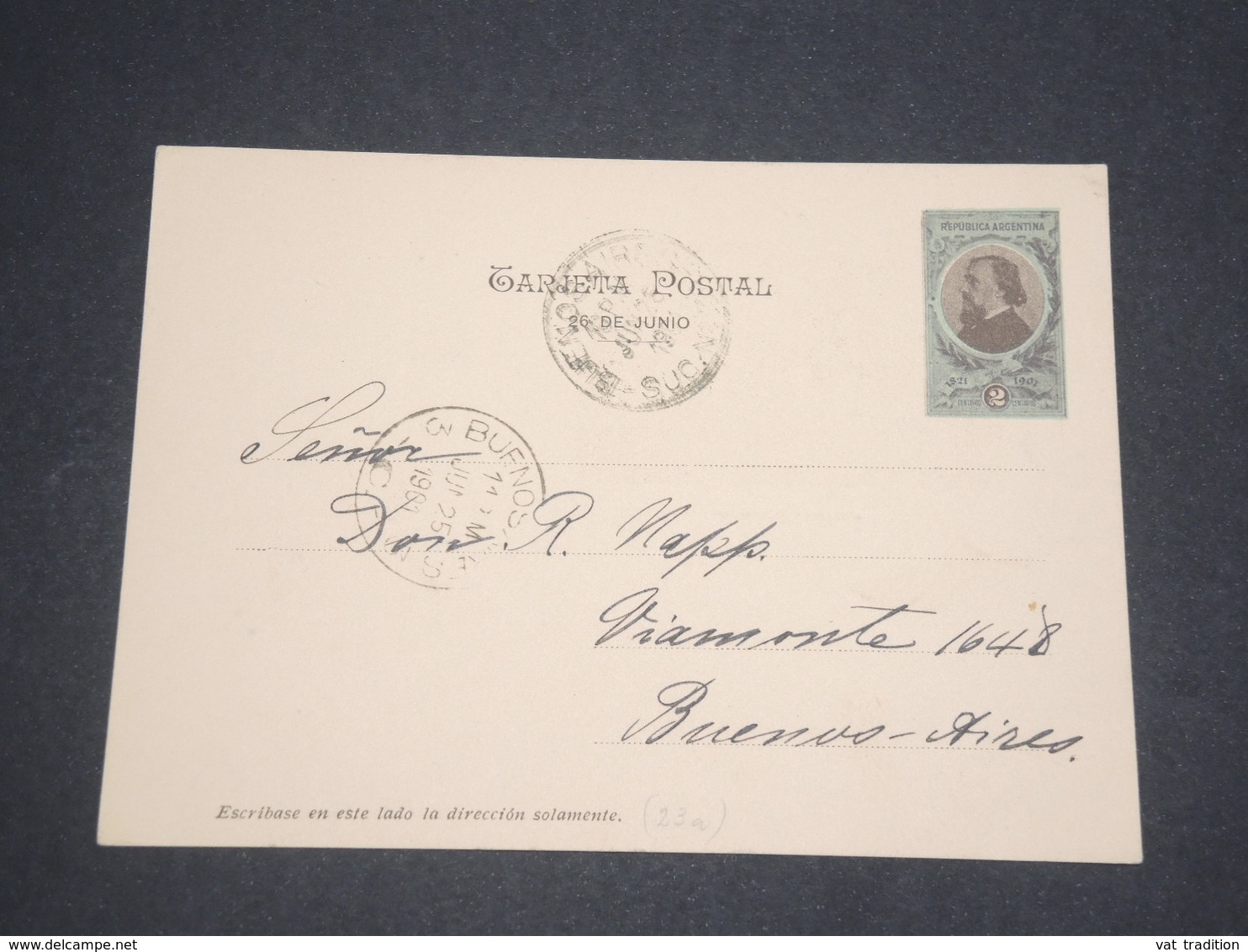 ARGENTINE - Entier Postal ( Illustré Bateau De Guerre Au Verso ) En 1901 - L 12963 - Entiers Postaux