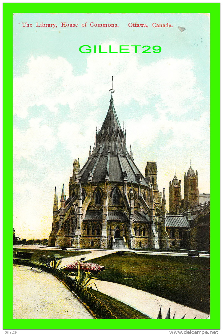 OTTAWA, ONTARIO - THE LIBRARY, HOUSE OF COMMONS - TRAVEL - - Ottawa