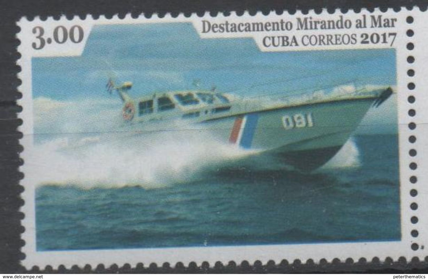 TRANSPORT, 2017, MNH, BOATS, SPEEDBOATS, MILITARY, NAVY, 1v - Barcos