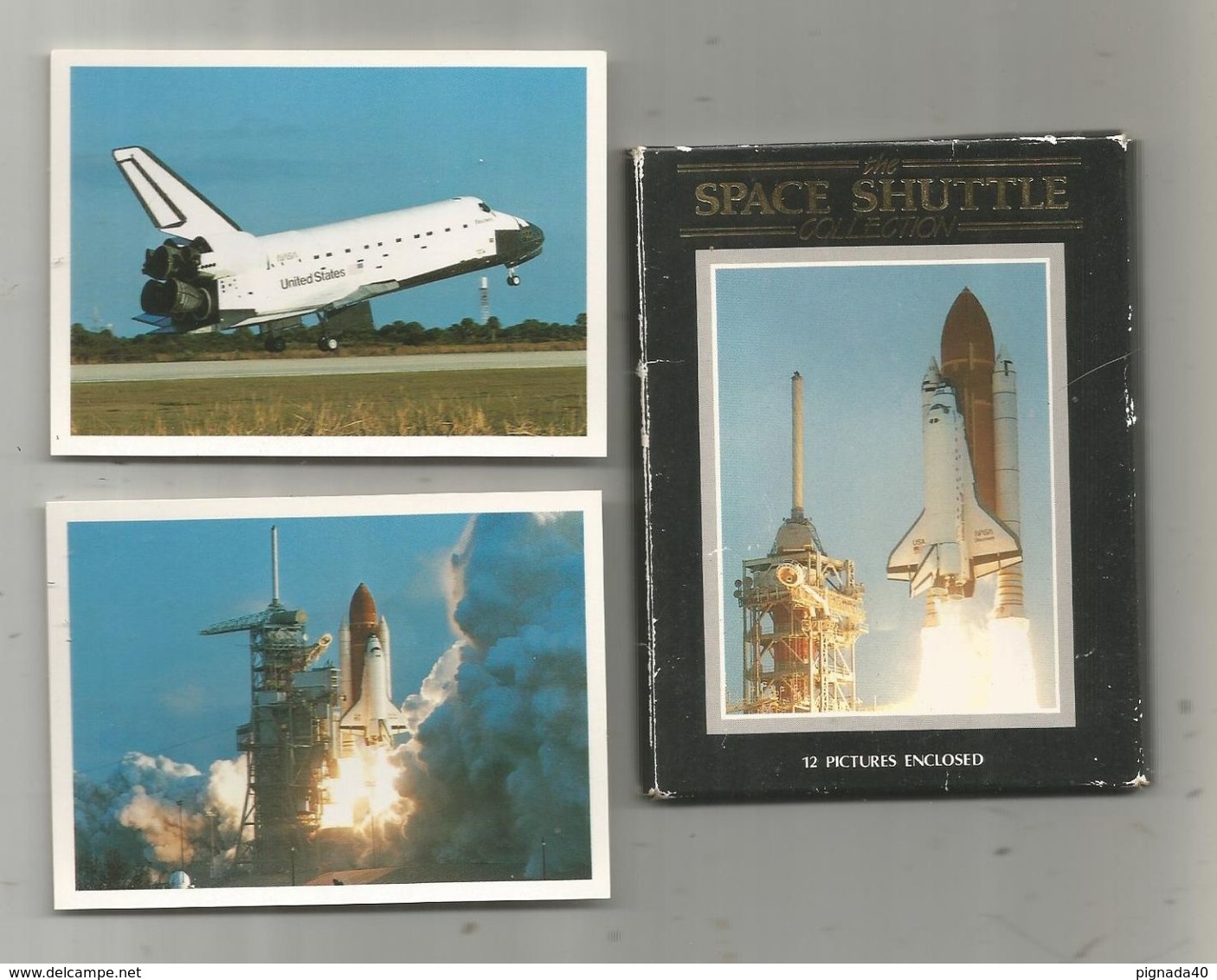 Photographie , Aviation , THE SPACE SHUTTLE Collection , 2 Scans,  Pochette De 12 PHOTOGRAPHIES - Aviation