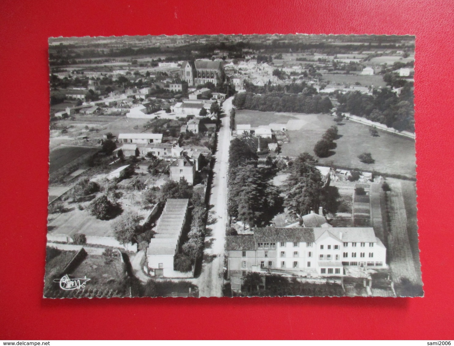 CPA PHOTO 44 BOUSSAY VUE GENERALE AERIENNE - Boussay