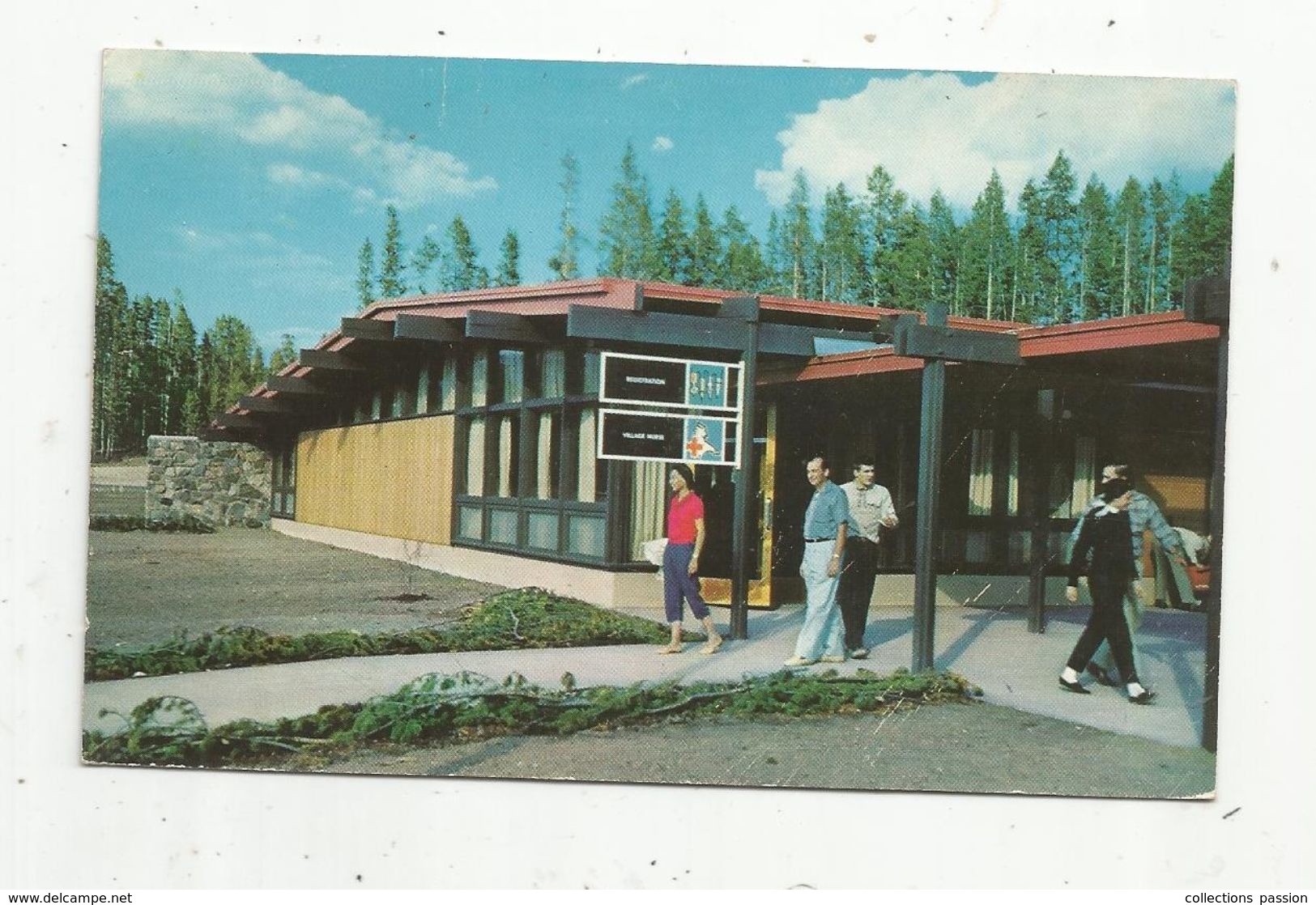 Cp , Etats Unis , Canyon Lodge Administration Building In Canyon Village , YELLOWSTONE Park ,vierge, Ed. Haynes - Yellowstone