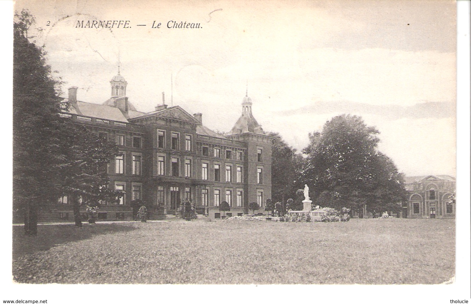 Château De Marneffe (Burdinne)-1906-(devenu Centre Pénitenciaire)-Cachet De Huccorgne Et Bruges Arrivée (voir Scan) - Burdinne