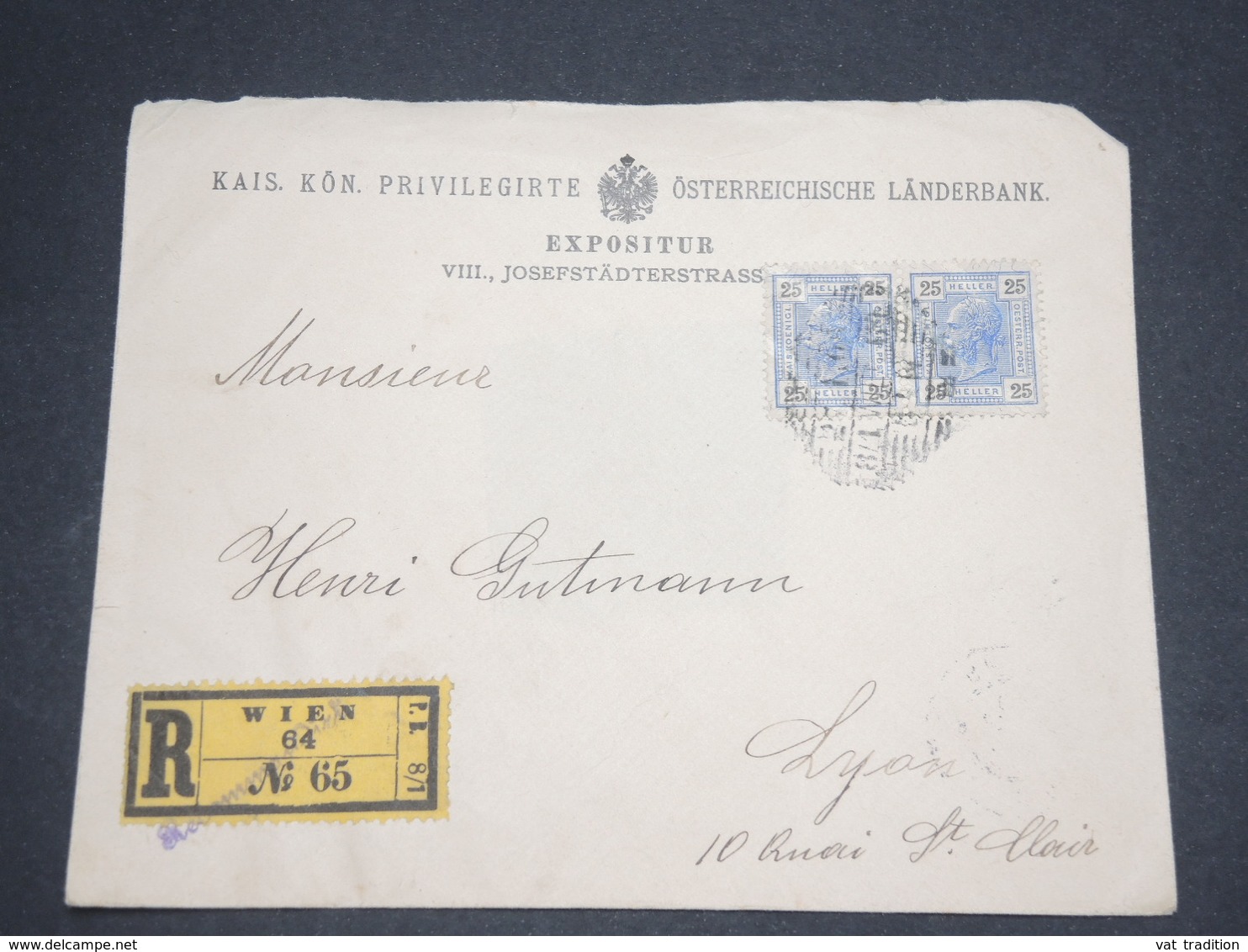 AUTRICHE - Enveloppe En Recommandé De Wien Pour La France En 1903 - L 13012 - Lettres & Documents