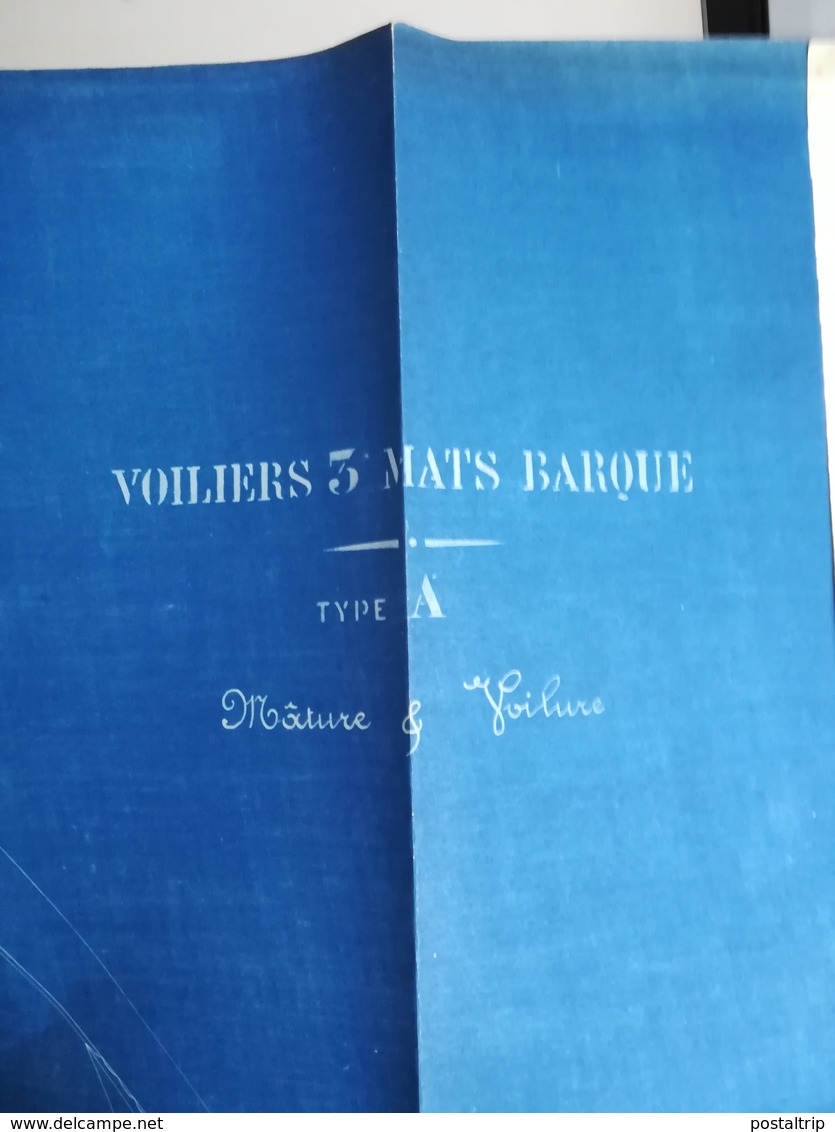 VOILIER 3 MATS MARECHAL DE VITTARS      Sailboat Blueprint Bateau Navire  Plans D'ensemble Planobarco - Otros Planes