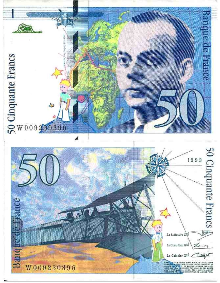 FRANCE - 50 Fr St EXUPERY 1993 - F72 / 2 SUP (XF) - 50 F 1992-1999 ''St Exupéry''