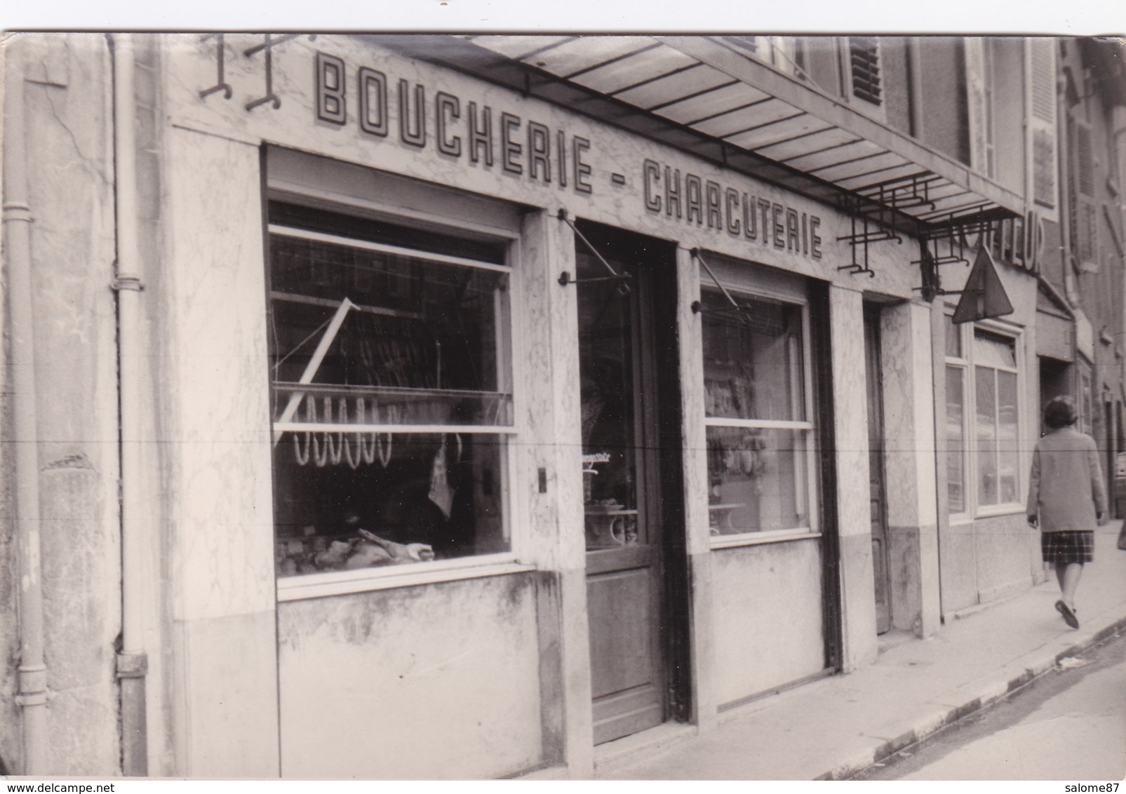 PHOTO NOIR ET BLANC BOUCHERIE LIMOGES 18,2 X 12 - Sonstige & Ohne Zuordnung