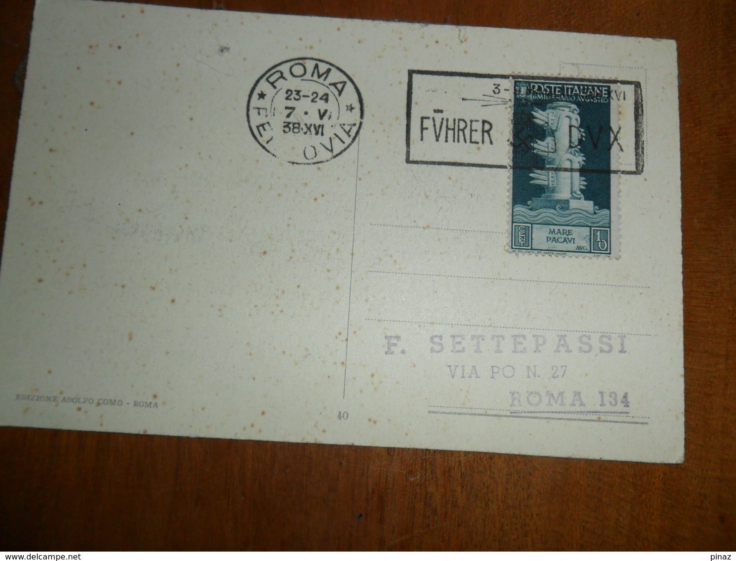 ITALIA  REGNO  CARTOLINA  CON ANNULLO FUHRER -DUX  1938 - Storia Postale