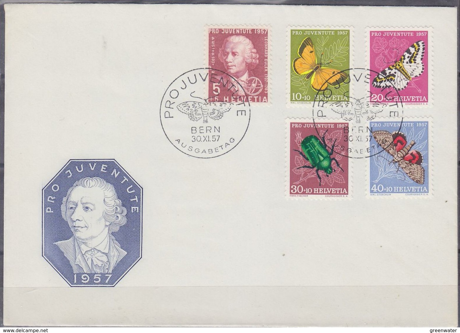 Switzerland 1957 Pro Juventute 5v On FDC (37491) - FDC