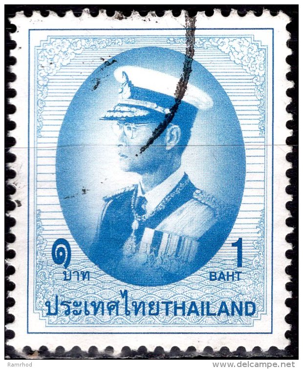 THAILAND 1996 King Rama IX In Admiral's Uniform - 1b - Blue FU - Thailand