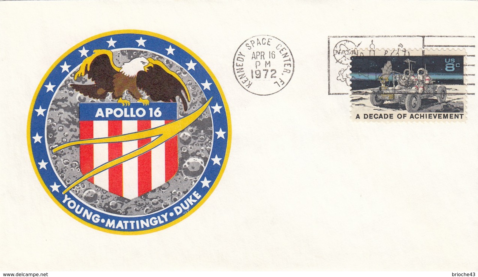 COVER APOLLO 16 - YOUNG-MATTINGLY-DUKE - KENNEDY SPACE CENTER APR.16.1972  / 4 - North  America