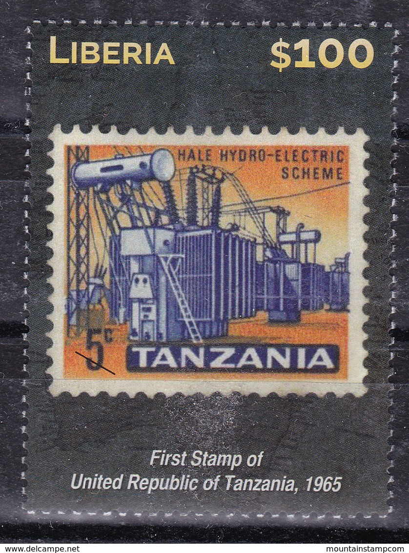 Liberia 2015 (B19) Stamp On Stamp First Stamp Of Tanzania MNH ** - Liberia