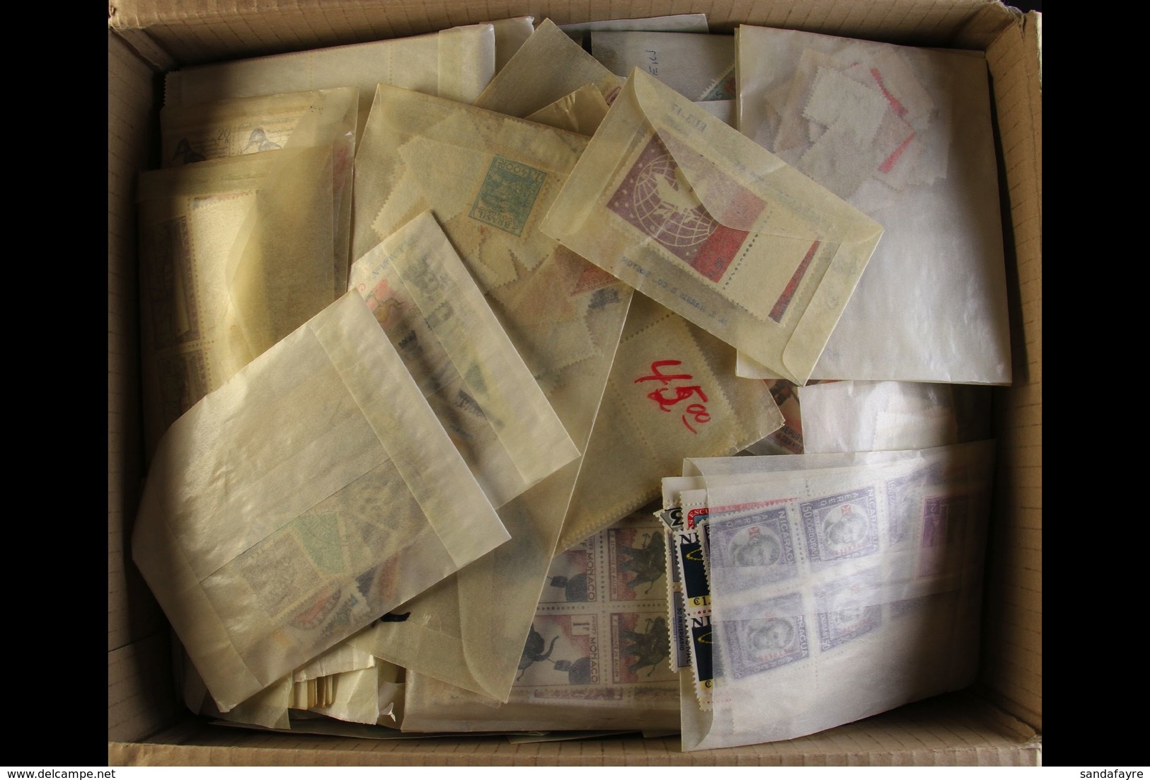 SUPER SORTER CARTON Small Box Stuffed With Mint / Never Hinged Mint Or Used Stamps In Glassine Packets, Many Include Mul - Altri & Non Classificati