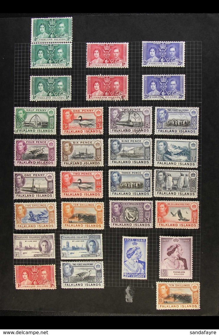 1891-1955 MINT & USED COLLECTION Includes A Few QV & KEVII Stamps, Strength In KGV & KGVI, We Note 1929-37 Whale & Pengu - Falkland