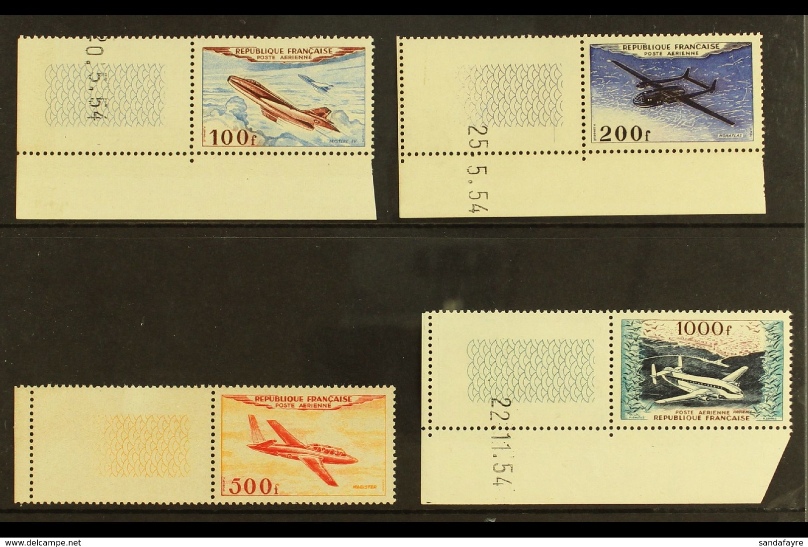 1954 Airmails, Aeroplanes Set, Yvert 30/3, SG 1194/7, Never Hinged Mint (4) For More Images, Please Visit Http://www.san - Other & Unclassified