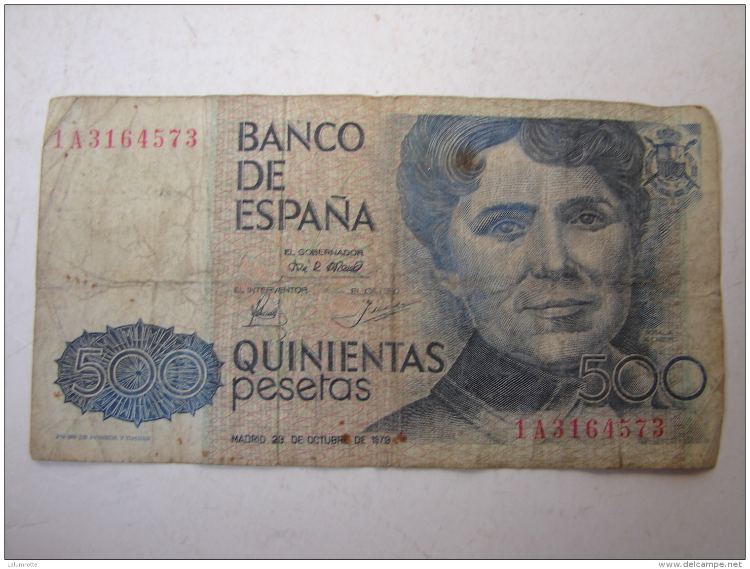 MW. 86. Cinq Cent Pesetas. Rosalia De Castro 1979 - [ 4] 1975-… : Juan Carlos I