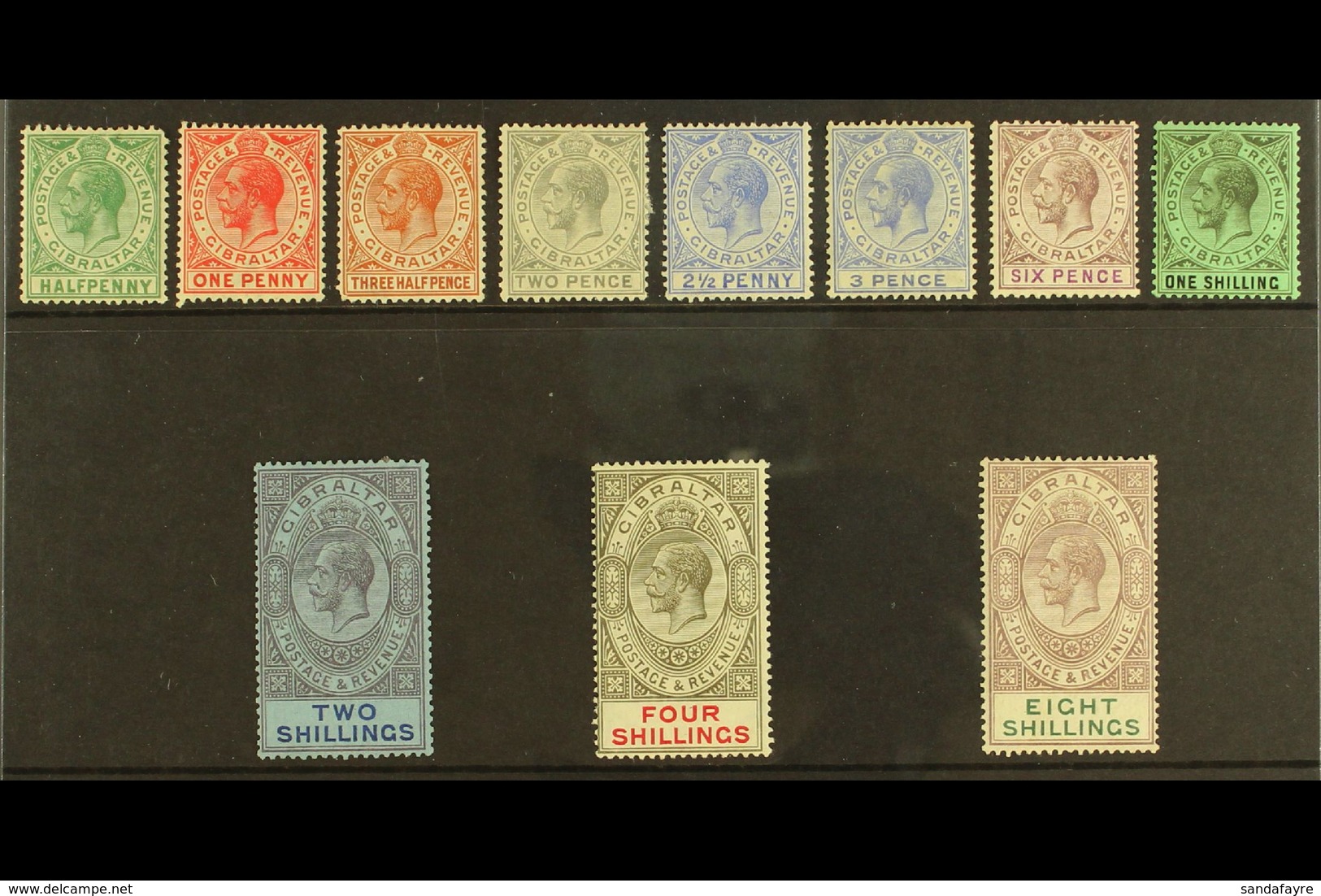 1921-27 Complete Definitive Set, SG 89/101, Very Fine Mint (11 Stamps) For More Images, Please Visit Http://www.sandafay - Gibilterra