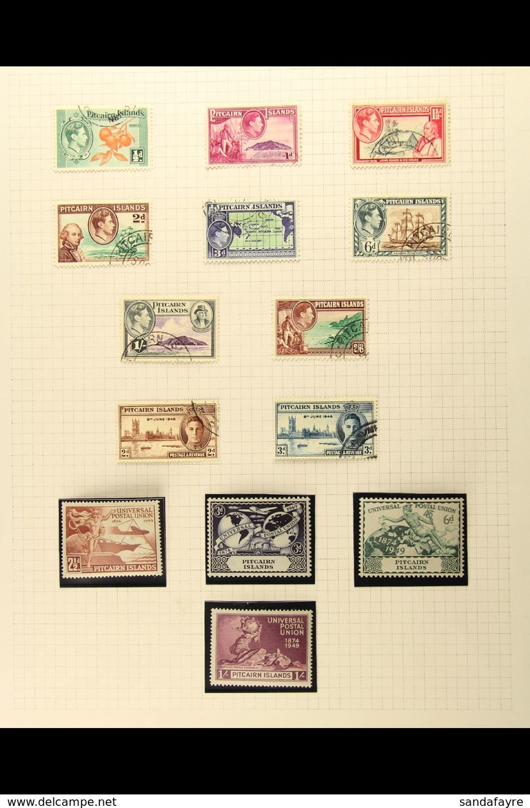 1940-91 FINE COLLECTION Good Quality, Mostly Fine Used Collection, Neatly Mounted On Album Pages, We See 1940-51 KGVI De - Pitcairn
